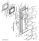 FRESH FOOD DOOR Diagram and Parts List for PCE23NHTKFBB  General Electric Refrigerator