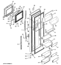 FRESH FOOD DOOR Diagram and Parts List for PCE23NHWJFWW  General Electric Refrigerator