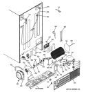 SEALED SYSTEM & MOTHER BOARD Diagram and Parts List for PCU23VGXEFSS  General Electric Refrigerator