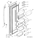 FRESH FOOD DOOR Diagram and Parts List for PCU23VGXEFSS  General Electric Refrigerator