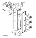 FREEZER DOOR Diagram and Parts List for PIE23NGTLFBB  General Electric Refrigerator