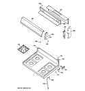 CONTROL PANEL & COOKTOP Diagram and Parts List for AGBS300PK6BB  General Electric Range