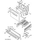 DOOR & DRAWER PARTS Diagram and Parts List for AGBS300PK6BB  General Electric Range