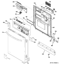 Part Location Diagram of WD27X10285 GE PANEL FRONT FINISHED
