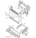 DOOR & DRAWER PARTS Diagram and Parts List for JGBS04BET1WH  General Electric Range