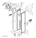 FREEZER DOOR Diagram and Parts List for PSI23MGTAWV  General Electric Refrigerator