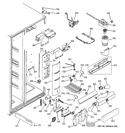 FRESH FOOD SECTION Diagram and Parts List for PSI23MGTAWV  General Electric Refrigerator