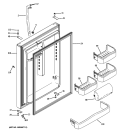 FRESH FOOD DOOR Diagram and Parts List for GTH20JBBARSS  General Electric Refrigerator