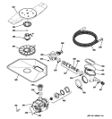 MOTOR-PUMP MECHANISM Diagram and Parts List for GDWT106V00BB  General Electric Dishwasher