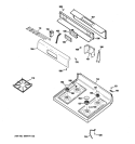 CONTROL PANEL & COOKTOP Diagram and Parts List for RGB540SEP5SA  Hotpoint Range