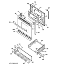 DOOR & DRAWER PARTS Diagram and Parts List for RGB540SEP5SA  Hotpoint Range