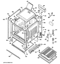 BODY PARTS Diagram and Parts List for RGB524PPT1WH  Hotpoint Range
