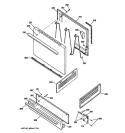 DOOR & DRAWER PARTS Diagram and Parts List for RGB524PPT1WH  Hotpoint Range