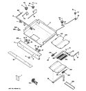 GAS & BURNER PARTS Diagram and Parts List for RGB790DER2WW  Hotpoint Range