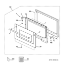 DOOR PARTS Diagram and Parts List for ZSC1000KBB02  General Electric Microwave