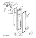 FREEZER DOOR Diagram and Parts List for GCE23LHYCFWW  General Electric Refrigerator