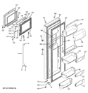 FRESH FOOD DOOR Diagram and Parts List for GCE23LHYCFWW  General Electric Refrigerator
