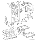 Part Location Diagram of WR38X10409 GE TRIM Vegetable PAN HUMIDITY