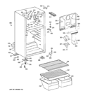 CABINET Diagram and Parts List for GTH17BBZ4LBB  General Electric Refrigerator