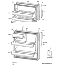 DOORS Diagram and Parts List for GTH17JBB4RBB  General Electric Refrigerator