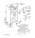 CABINET Diagram and Parts List for GTH18CBB4RBB  General Electric Refrigerator