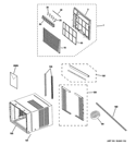 GRILLE & CHASSIS PARTS Diagram and Parts List for AEM12APL1  General Electric Air Conditioner