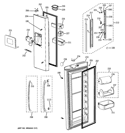 FRESH FOOD DOORS Diagram and Parts List for GFSS6PKBASS  General Electric Refrigerator