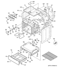 BODY PARTS Diagram and Parts List for JBP23SP2SS  General Electric Range