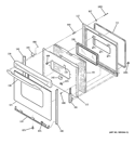 DOOR Diagram and Parts List for JBP23SP2SS  General Electric Range