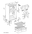 CABINET Diagram and Parts List for HTJ17BBZ4RSA  Hotpoint Refrigerator