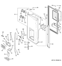 DISPENSER DOOR Diagram and Parts List for PGSS5RKZCSS  General Electric Refrigerator