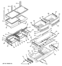 Part Location Diagram of WR17X12994 GE INSERT MEAT PAN