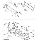 BACKSPLASH, BLOWER & MOTOR ASSEMBLY Diagram and Parts List for GTDN500GM1WS  General Electric Dryer