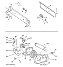 BACKSPLASH, BLOWER & MOTOR ASSEMBLY Diagram and Parts List for GTDX100EM1WW  General Electric Dryer
