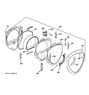 DOOR Diagram and Parts List for PFDN440EL1WW  General Electric Dryer