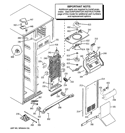 FREEZER SECTION Diagram and Parts List for GCA23LBYAFSS  General Electric Refrigerator