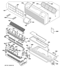 GRILLE, HEATER & BASE PAN PARTS Diagram and Parts List for AZ41E09EABW4  General Electric Air Conditioner