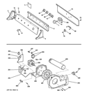 BACKSPLASH, BLOWER & MOTOR ASSEMBLY Diagram and Parts List for DISR473DGAWW  General Electric Dryer