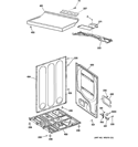 CABINET Diagram and Parts List for GTDP350EM1WS  General Electric Dryer