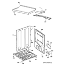 CABINET Diagram and Parts List for GTDX300EM1WS  General Electric Dryer
