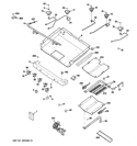 GAS & BURNER PARTS Diagram and Parts List for PGB900DET1BB  General Electric Range