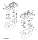 COOKTOP Diagram and Parts List for ZDP364NDP5SS  General Electric Range