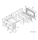 DOOR ASSEMBLY Diagram and Parts List for ZDP364NDP5SS  General Electric Range