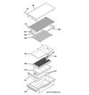 GRILL ASSEMBLY Diagram and Parts List for ZDP486LRP4SS  General Electric Range