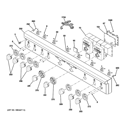 Part Location Diagram of WB36K10980 GE CONTROL PANEL & RAIL Assembly