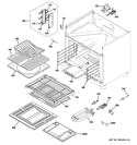 OVEN CAVITY PARTS Diagram and Parts List for ZGP364NDR2SS  General Electric Range