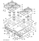 COOKTOP Diagram and Parts List for ZGU486LRP4SS  General Electric Cooktop