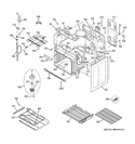 BODY PARTS Diagram and Parts List for PB915ST1SS  General Electric Range