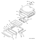 WARMING DRAWER Diagram and Parts List for PB920DT1BB  General Electric Wall Oven