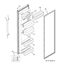 FRESH FOOD DOOR Diagram and Parts List for GSF25IGZCBB  General Electric Refrigerator